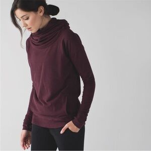 Lululemon Stress Less Hoodie- Heathered Bordeaux Drama